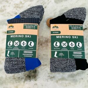 Eastern Mountain Sports Merino Ski Socks - Black and Blue